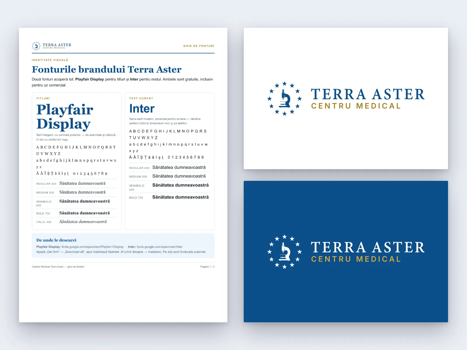 Kitul de brand Terra Aster — Centrul Medical Terra Aster
