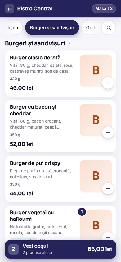 QR la masă