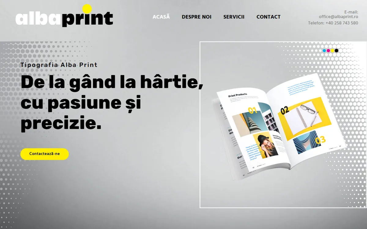 AlbaPrint — captură a site-ului