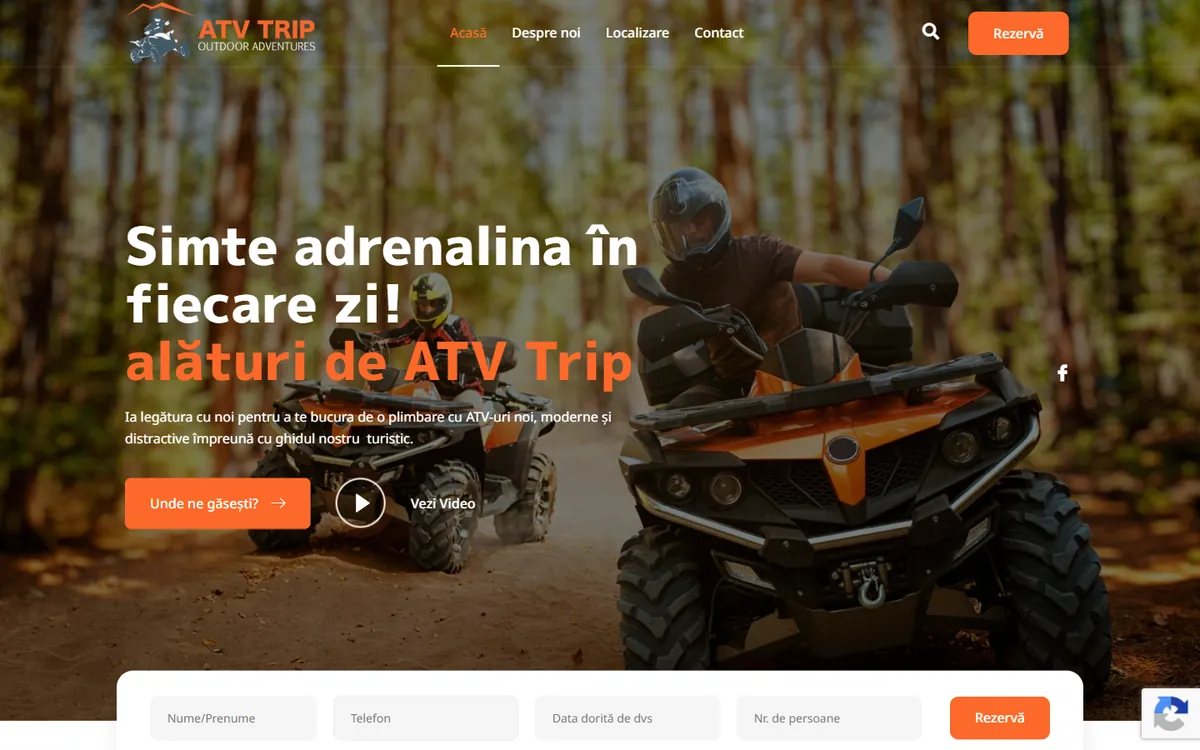 ATV Trip — captură a site-ului