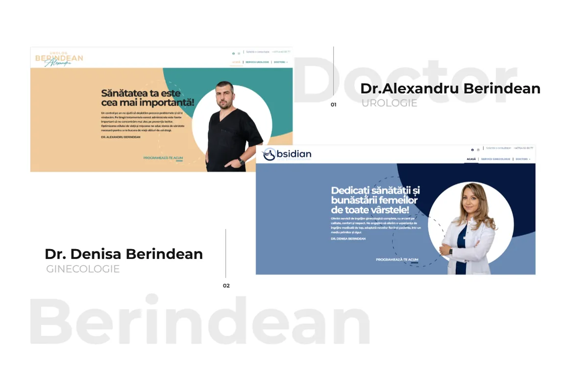 Doctor Berindean — captură a site-ului