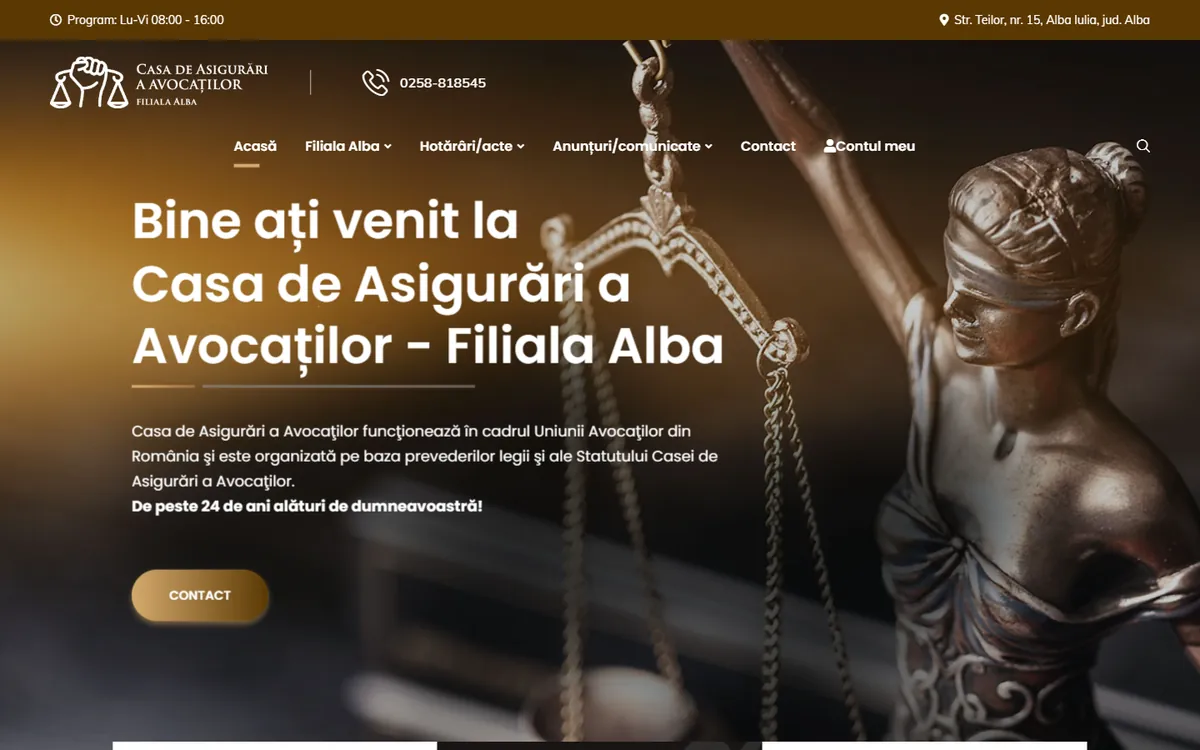 CAA Alba — captură a site-ului