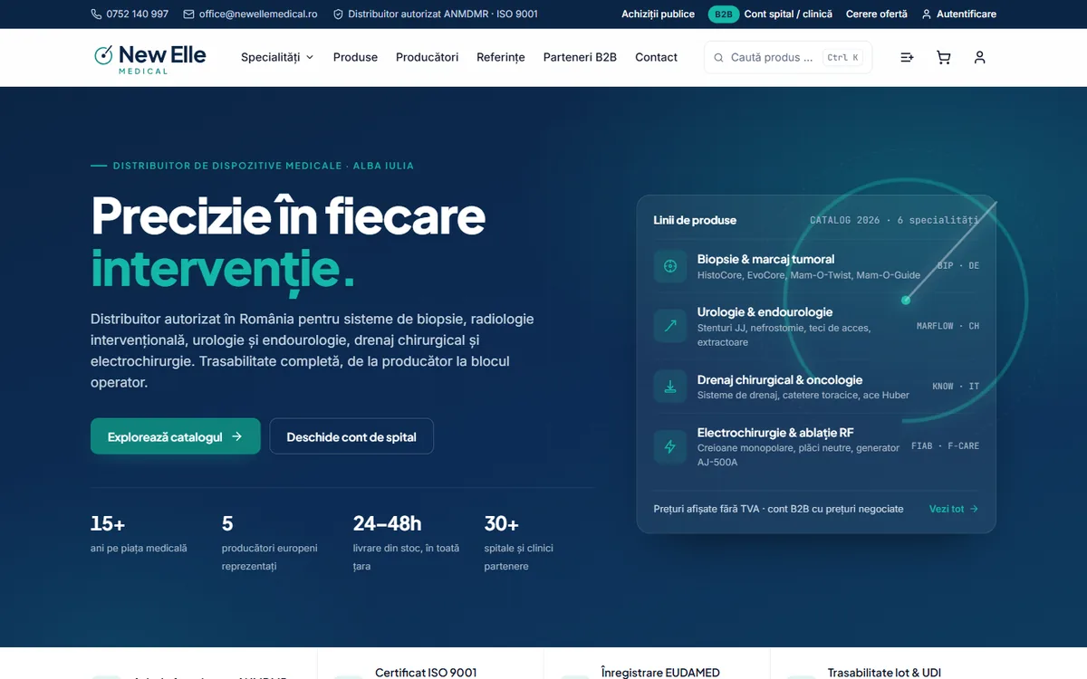 New Elle Medical — captură a interfeței
